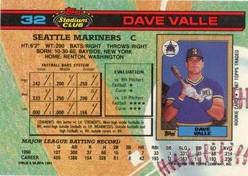 Dave Valle  baseball card collectible - Main Image 2