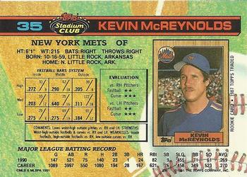 Kevin McReynolds  baseball card collectible - Main Image 2
