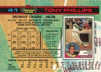 Tony Phillips  baseball card collectible - Main Image 2