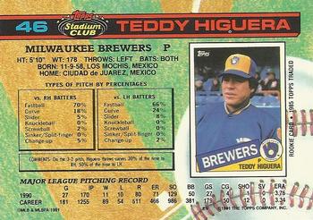 Teddy Higuera  baseball card collectible - Main Image 2