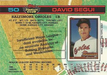 David Segui  baseball card collectible - Main Image 2