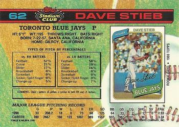 Dave Stieb  baseball card collectible - Main Image 2