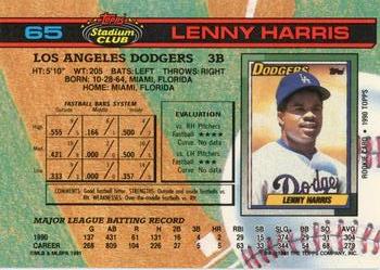 Lenny Harris  baseball card collectible - Main Image 2