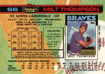 Milt Thompson  baseball card collectible - Main Image 2