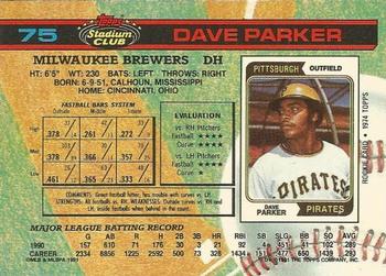 Dave Parker  baseball card collectible - Main Image 2