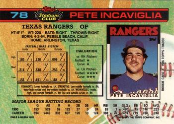 Pete Incaviglia  baseball card collectible - Main Image 2