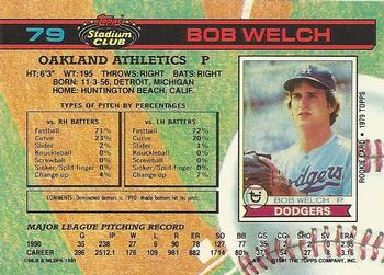 Bob Welch  baseball card collectible - Main Image 2