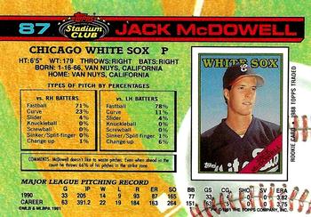 Jack McDowell  baseball card collectible - Main Image 2