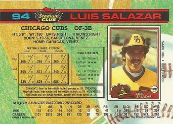 Luis Salazar  baseball card collectible - Main Image 2
