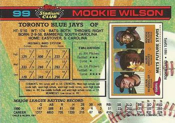 Mookie Wilson  baseball card collectible - Main Image 2
