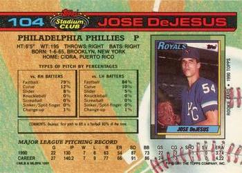 Jose DeJesus  baseball card collectible - Main Image 2