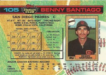 Benny Santiago  baseball card collectible - Main Image 2