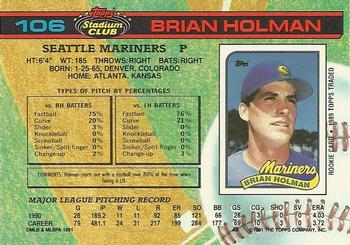 Brian Holman  baseball card collectible - Main Image 2