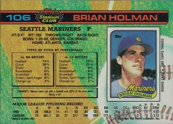 Brian Holman  baseball card collectible - Main Image 2