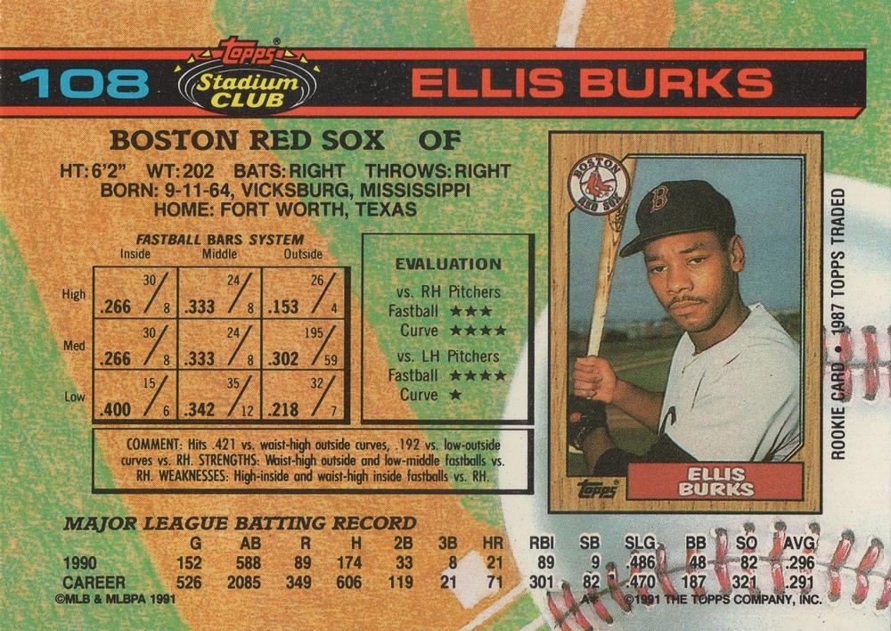 Ellis Burks  baseball card collectible - Main Image 2