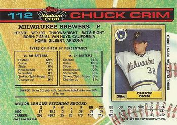 Chuck Crim  baseball card collectible - Main Image 2