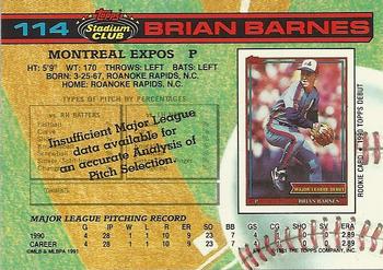 Brian Barnes  baseball card collectible - Main Image 2