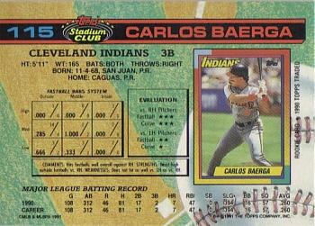 Carlos Baerga  baseball card collectible - Main Image 2