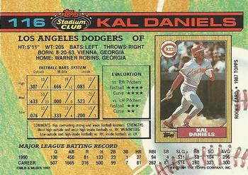 Kal Daniels  baseball card collectible - Main Image 2