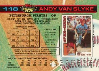 Andy Van Slyke  baseball card collectible - Main Image 2