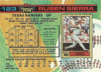 Ruben Sierra  baseball card collectible - Main Image 2
