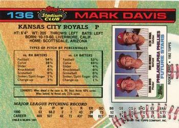 Mark Davis  baseball card collectible - Main Image 2