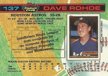 Dave Rohde  baseball card collectible - Main Image 2