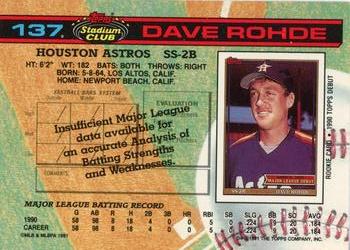 Dave Rohde  baseball card collectible - Main Image 2