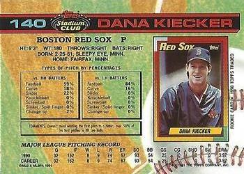 Dana Kiecker  baseball card collectible - Main Image 2