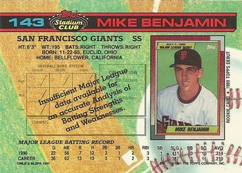 Mike Benjamin  baseball card collectible - Main Image 2