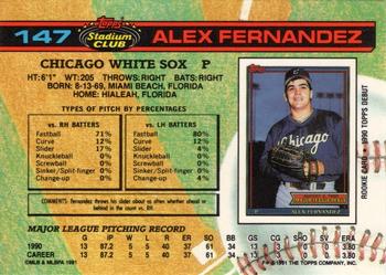 Alex Fernandez  baseball card collectible - Main Image 2