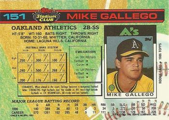 Mike Gallego  baseball card collectible - Main Image 2
