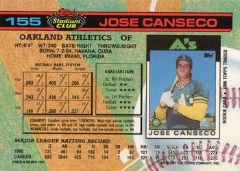 Jose Canseco  baseball card collectible - Main Image 2