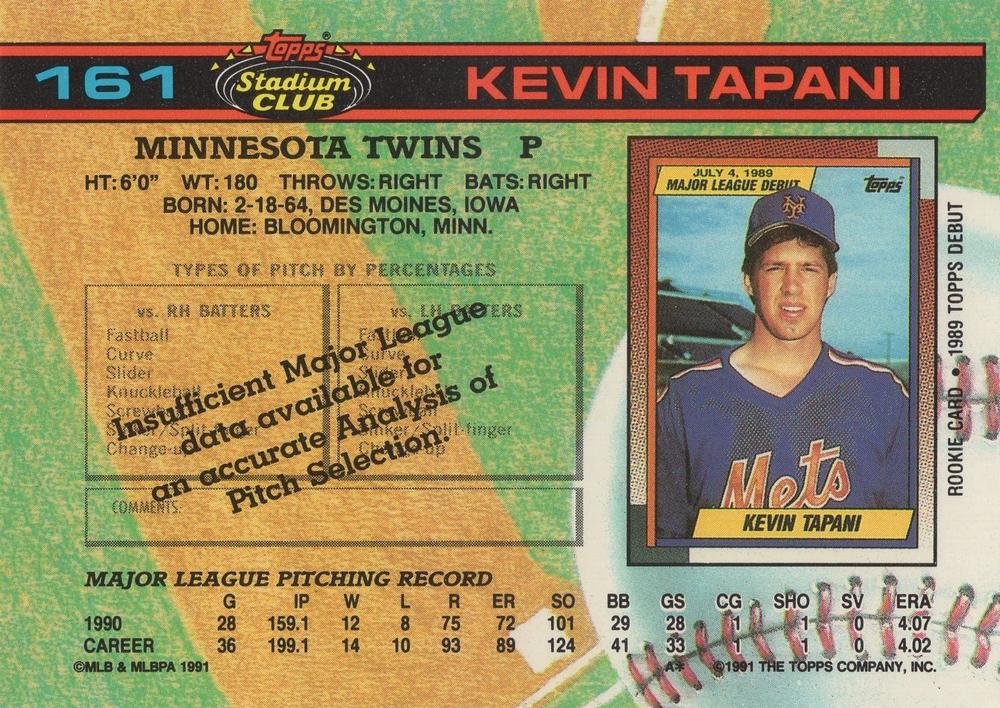 Kevin Tapani  baseball card collectible - Main Image 2