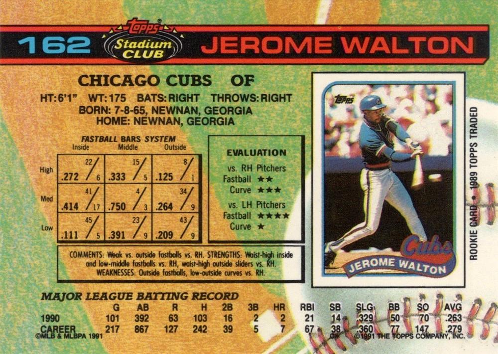 Jerome Walton  baseball card collectible - Main Image 2