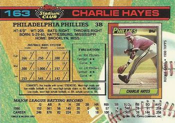 Charlie Hayes  baseball card collectible - Main Image 2