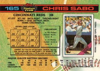 Chris Sabo  baseball card collectible - Main Image 2