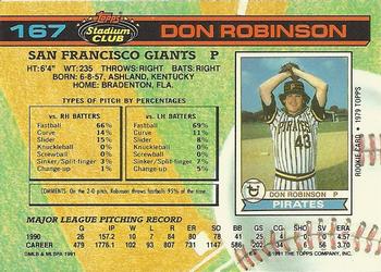 Don Robinson  baseball card collectible - Main Image 2