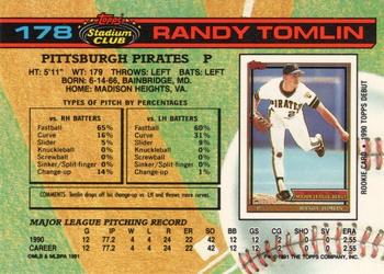 Randy Tomlin  baseball card collectible - Main Image 2
