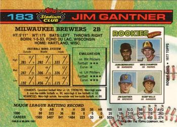 Jim Gantner  baseball card collectible - Main Image 2