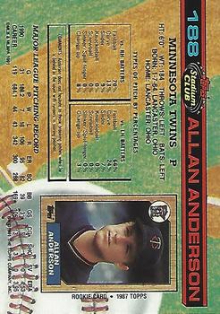 Allan Anderson  baseball card collectible - Main Image 2