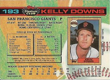 Kelly Downs  baseball card collectible - Main Image 2