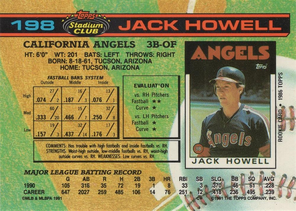 Jack Howell  baseball card collectible - Main Image 2