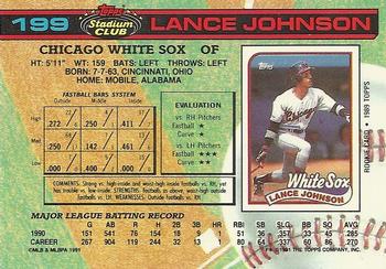 Lance Johnson  baseball card collectible - Main Image 2
