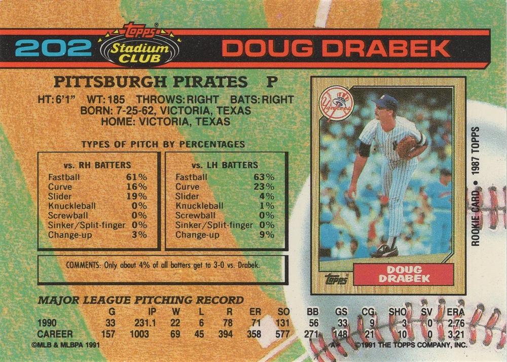 Doug Drabek  baseball card collectible - Main Image 2