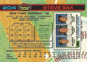 Steve Sax  baseball card collectible - Main Image 2