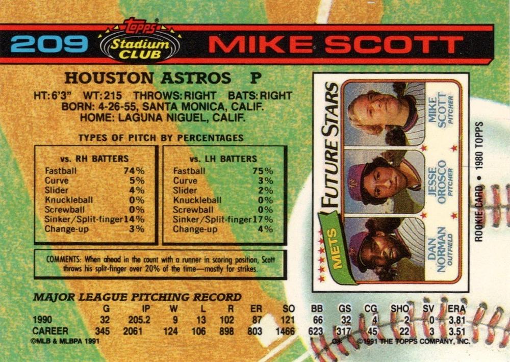Mike Scott  baseball card collectible - Main Image 2