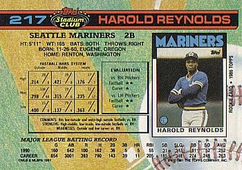 Harold Reynolds  baseball card collectible - Main Image 2