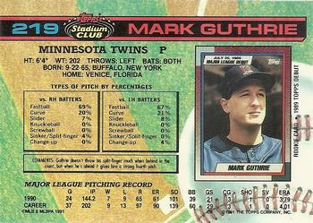 Mark Guthrie  baseball card collectible - Main Image 2