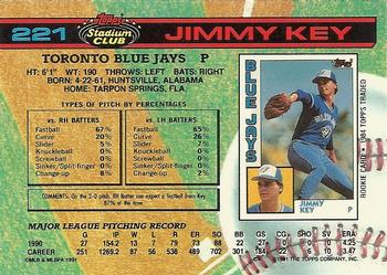 Jimmy Key  baseball card collectible - Main Image 2